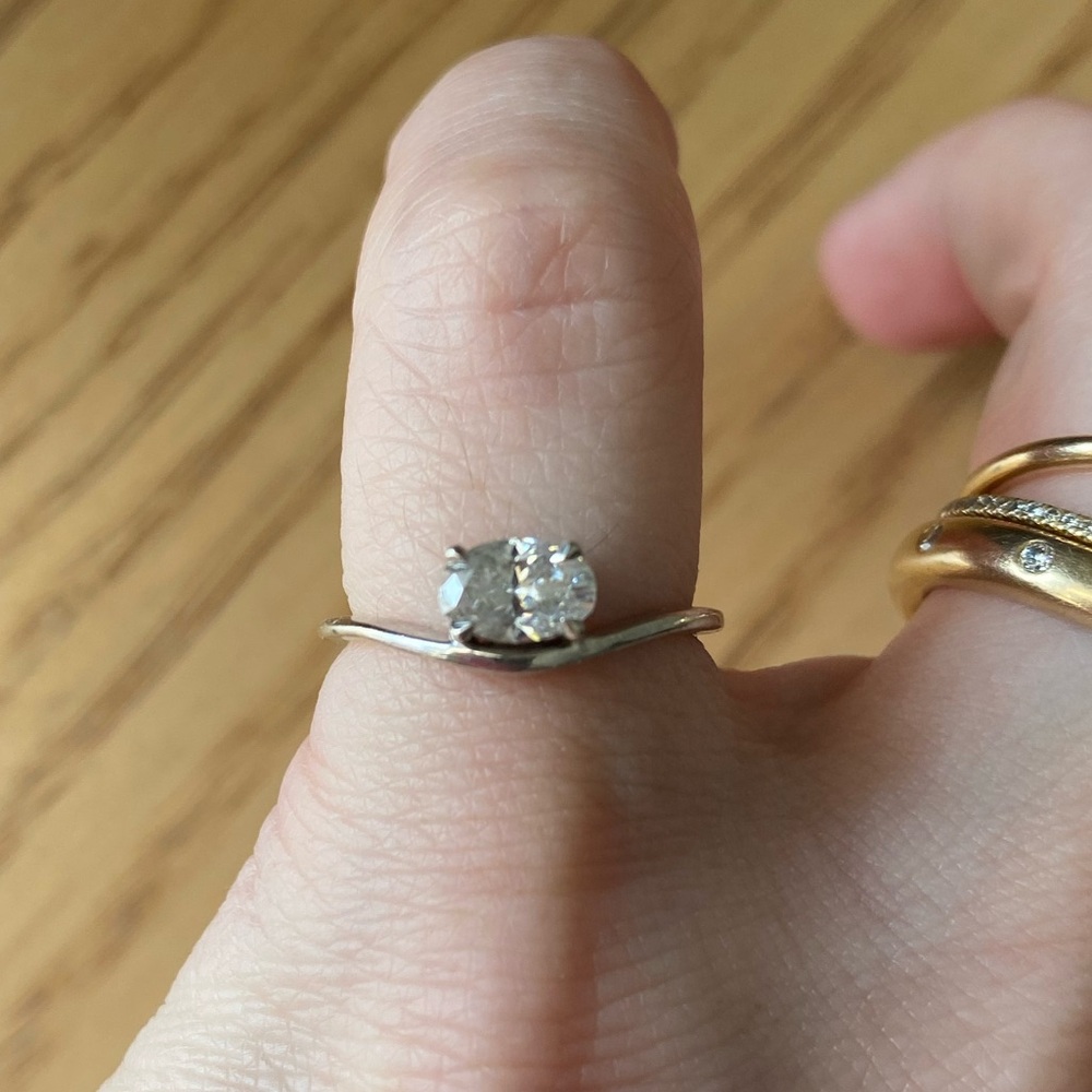 Modern Sterling silver pinky ring